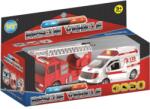 Magic Toys Rescue Vehicle 2db-os tűzoltó és mentőautó szett fénnyel és hanggal (MKL426605)