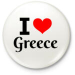printfashion I love Greece - Kitűző, hűtőmágnes - Fehér (10546789)