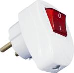 ELMARK Fisa Cu Intrerupator Si Lumina 16а 2р+е Alba (192127/wh)