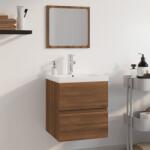 vidaXL Set de mobilier de baie, stejar maro, lemn prelucrat (3152866)