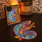 Unidragon Puzzle Iridescent Chameleon king size 310 piese 30x41cm lemn UE06351 (444676) Puzzle