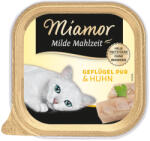Miamor 16x100g Miamor Milde Mahlzeit Szárnyas pur & csirke tálcás nedves macskatáp