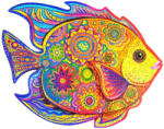 Unidragon Puzzle din lemn 331 piese Shining Fish, King size, 40x31 cm UE06333 (444663) Puzzle