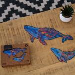 Unidragon Puzzle Milky Whales 172 piese, mediu, 33x20 cm lemn UE06370 (444685) Puzzle