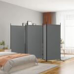 vidaXL Параван за стая, 6 панела, антрацит, 433x180 cм, тексти5 (350268)