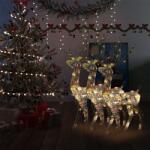 vidaXL 3 db színes akril karácsonyi rénszarvas dekoráció 120 cm (3154352)
