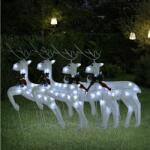 vidaXL 4 db karácsonyi rénszarvas 80 fehér LED-del (3154270)