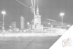  PontPöttyöző - Éjszaka Varsóban Méret: 40x60cm, Keretezés: Keret nélkül (csak a vászon), Szín: Zöld