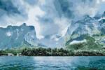  Festés számok szerint - Königssee tó, Németország Méret: 40x60cm, Keretezés: Keret nélkül (csak a vászon)