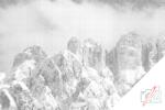  PontPöttyöző - Monte Civetta, Dolomitok 2 Méret: 40x60cm, Keretezés: Keret nélkül (csak a vászon), Szín: Fekete