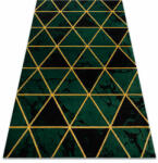 Glamour EMERALD szőnyeg 1020 glamour, elegáns márvány, háromszögek üveg zöld / arany 160x220 cm (AF424)