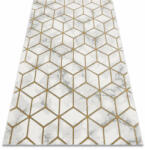 Glamour EMERALD szőnyeg 1014 glamour, elegáns kocka krém / arany 120x170 cm (AF455)