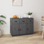 vidaXL Servantă, gri, 100x40x75 cm, lemn masiv de pin (820149) Comoda