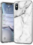 Wozinsky Marble case Samsung Galaxy A41 márvány mintás hátlap, tok, fehér - log-on