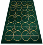 Glamour EMERALD szőnyeg 1010 glamour, elegáns körökben üveg zöld / arany 120x170 cm (AF466)
