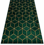 Glamour EMERALD szőnyeg 1014 glamour, elegáns kocka üveg zöld / arany 120x170 cm (AF456)