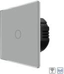 Luxion Intrerupator Simplu Wi-Fi + RF433 cu Touch din Sticla LUXION - culoare gri
