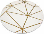 Glamour EMERALD szőnyeg 1013 kör - glamour, elegáns geometriai krém / arany kör 160 cm (AF519)