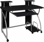 vidaXL Birou de computer, negru, 110x52x88, 5 cm, lemn prelucrat (20582)