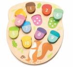 Tender Leaf Puzzle educativ din lemn, Tender Leaf Toys, Numaram ghinde (TL8415_001)