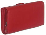 Gina Monti Fedeles, cipzáros aprós, hátul kártyatartós sima piros bőr pénztárca Gina Monti (386723 red)