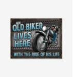 Tac Signs - Plăcuță metalică decorativă [32x41cm] - Old Biker - Ride (DCC-TACD2236)