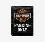 Tac Signs - Plăcuță metalică decorativă 3D [15x20cm] - Harley Parking Only (DCC-TACS3D26117)