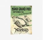 Tac Signs - Plăcuță metalică decorativă [30x40cm] - Norton Manx Grand Prix 1966 (DCC-TACBK20074)