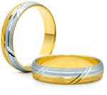 SAVICKI Esküvői karikagyűrűk: kétszínű arany, félkarika, 5 mm - savicki - 381 250 Ft