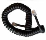 Cabletech Cablu telefonic spiralat 2.1m negru (TEL0032A-2.1)