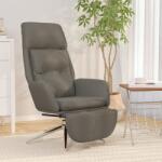vidaXL Scaun relaxare cu taburet maro piele naturală/piele ecologică (3097745)