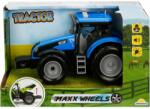Maxx Wheels Tractor albastru cu lumini si sunete, Maxx Wheels, 18 cm