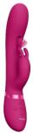 VIVE Vibrator Tama Tripe-Action, Wave&Vibrating G-Spot, Silicon, USB, Roz, 23.2 cm Vibrator