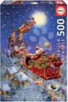 Educa Puzzle Santa Claus is Coming Educa 500 darabos és Fix ragasztó (19519)