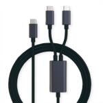 Roline Cablu splitter de incarcare USB type C la 2 x USB type C 100W T-T 1.8m, Roline 11.02. 8308 (11.02.8308-10)