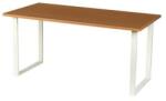 Viva Square irodai asztal, 180 x 80 x 75 cm, egyenes kivitel, fehér lábakkal, bükk