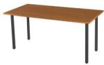 Viva Standard irodai asztal, 140 x 80 x 75 cm, egyenes kivitel, antracit lábakkal, bükk
