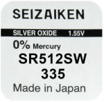 Seiko 335 / SR512SW Ezüst-Oxid Gombelem