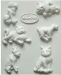 ArtExport Hobbyművész műanyag öntőforma - kutyák, cicák, 6 db
