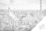  PontPöttyöző - Güell park, Barcelona Méret: 40x60cm, Keretezés: Keret nélkül (csak a vászon), Szín: Kék