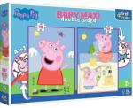 Trefl Peppa vidám napja kétoldalas maxi puzzle színezővel 2x10 db-os (43001)