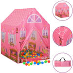 vidaXL Cort de joacă pentru copii cu 250 bile, roz, 69x94x104 cm (3107748) - vidaxl