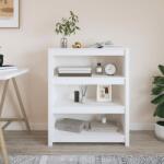 vidaXL Bibliotecă, alb, 80x35x97 cm, lemn masiv de pin (821680) Biblioteca