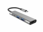 Thunder Germany Thunder HBC-104, USB-C átalakító 4in1 + gyorstöltés (65W) (703-CX04)