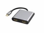 Thunder Germany Thunder HBC-102, USB-C átalakító 2×HDMI + gyorstöltés (60W) (702-CH02)