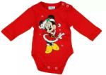 AB Hosszú ujjú pamut body - Piros - Karácsonyi Minnie egér (68)