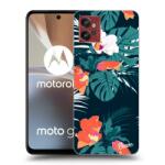 Picasee Husă neagră din silicon pentru Motorola Moto G32 - Monstera Color