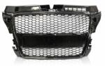  Решетка с поставка за емблема за Audi A3 (2008-2013) - RS-Look Черна-gloss (GRAU83)
