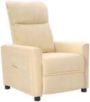 vidaXL Fotoliu rabatabil, crem, material textil (342262)