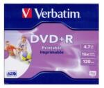 Verbatim DVD + R írható DVD lemez 4, 7GB matt nyomtatható normál tok (43508)